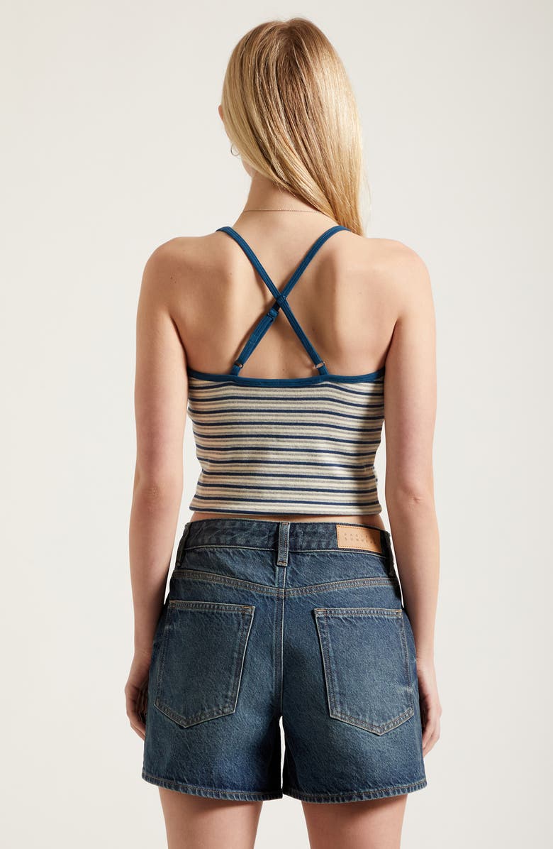 PacSun Sophie Mid Rise Denim Mom Shorts, Alternate, color, Dark Indigo