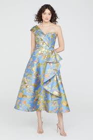 Theia Dalia Tea Length Dress