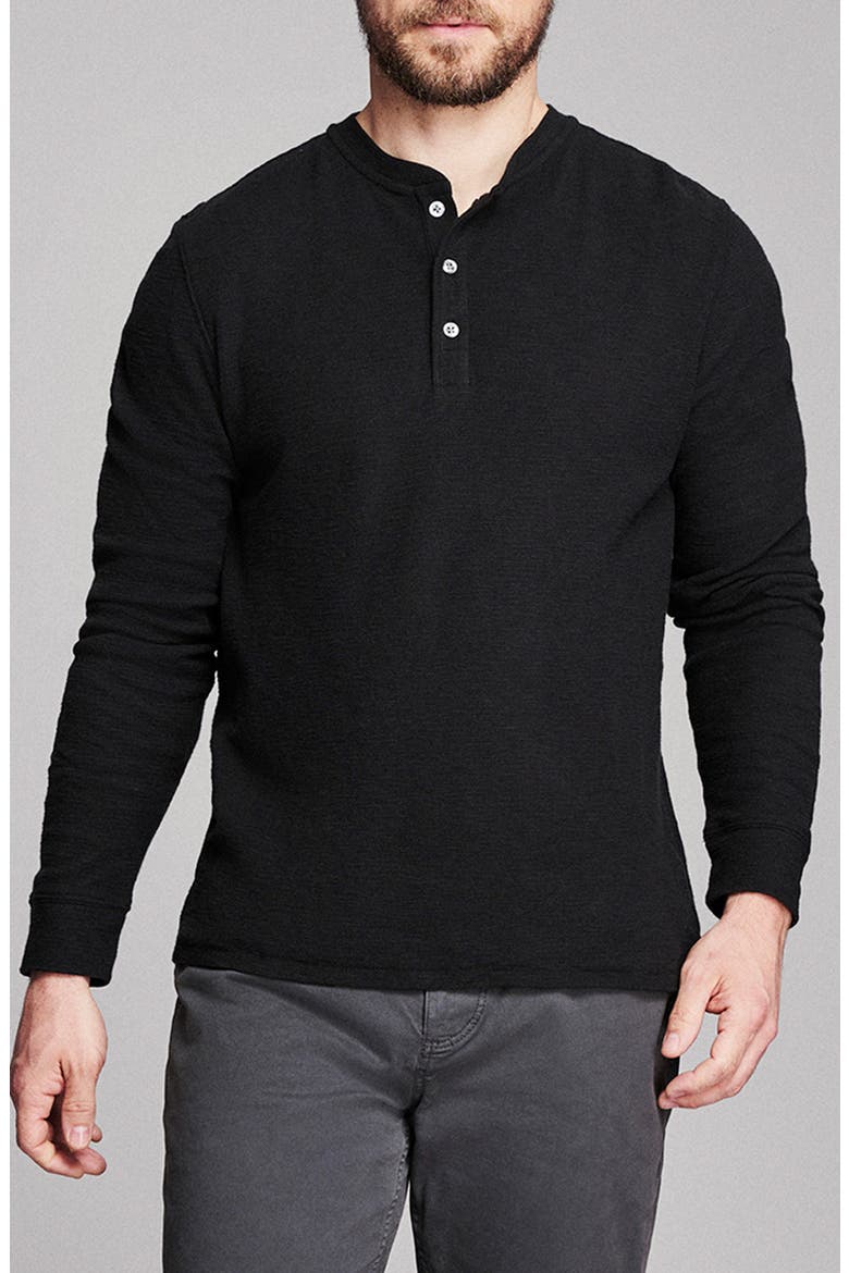 Slub Tuck Henley, Main, color, BLACK