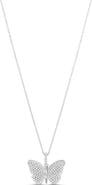 SHYMI Pavé Butterfly Pendant Necklace
