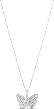 SHYMI Pavé Butterfly Pendant Necklace