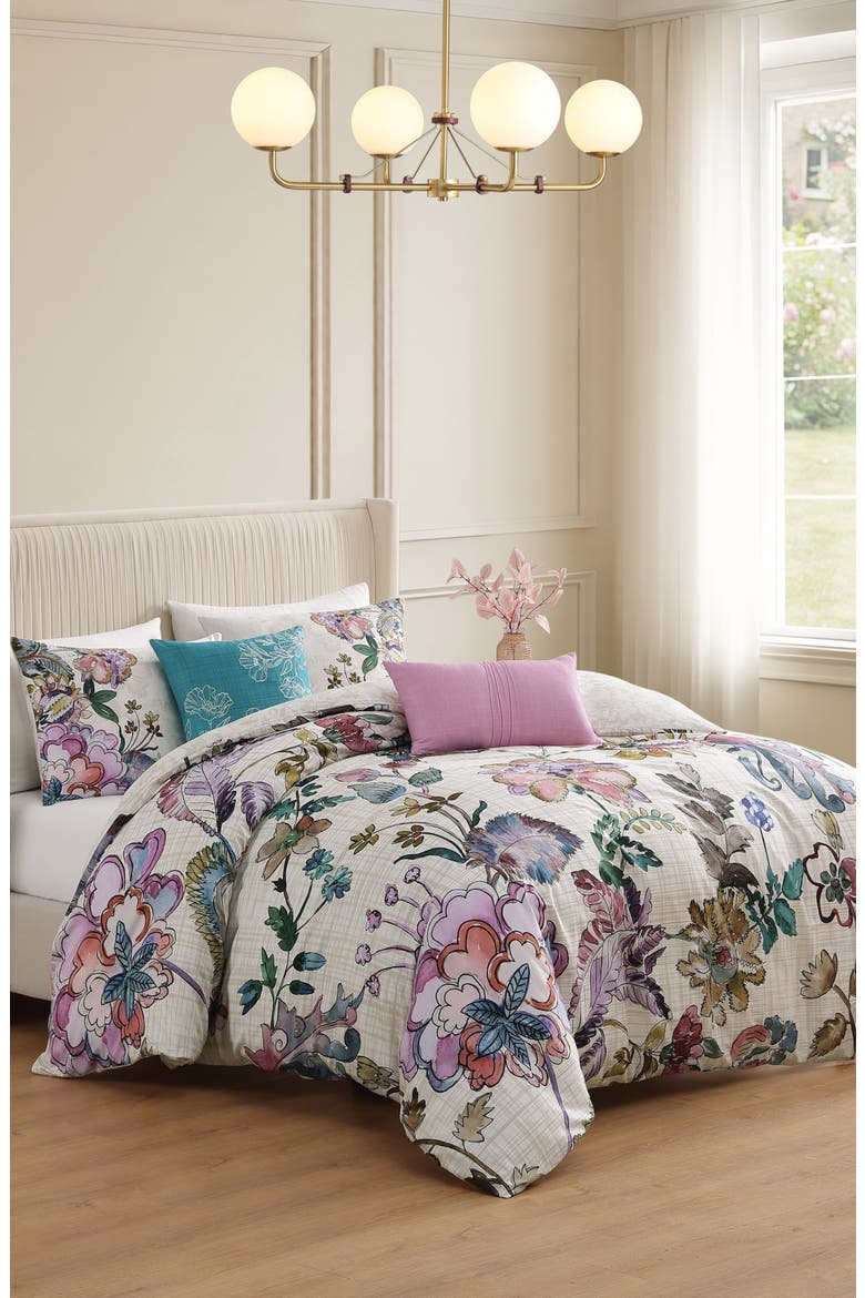 WATERCOLOR JACOBEAN K, Main, color, PURPLE FLORAL
