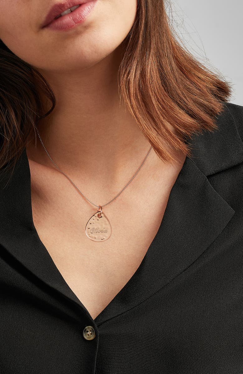 Monica Vinader Engravable Ziggy Pendant Charm, Alternate, color, 