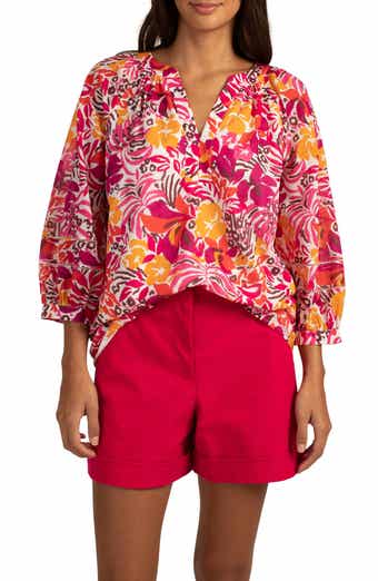 Trina Turk Light Hearted Balloon Sleeve Top