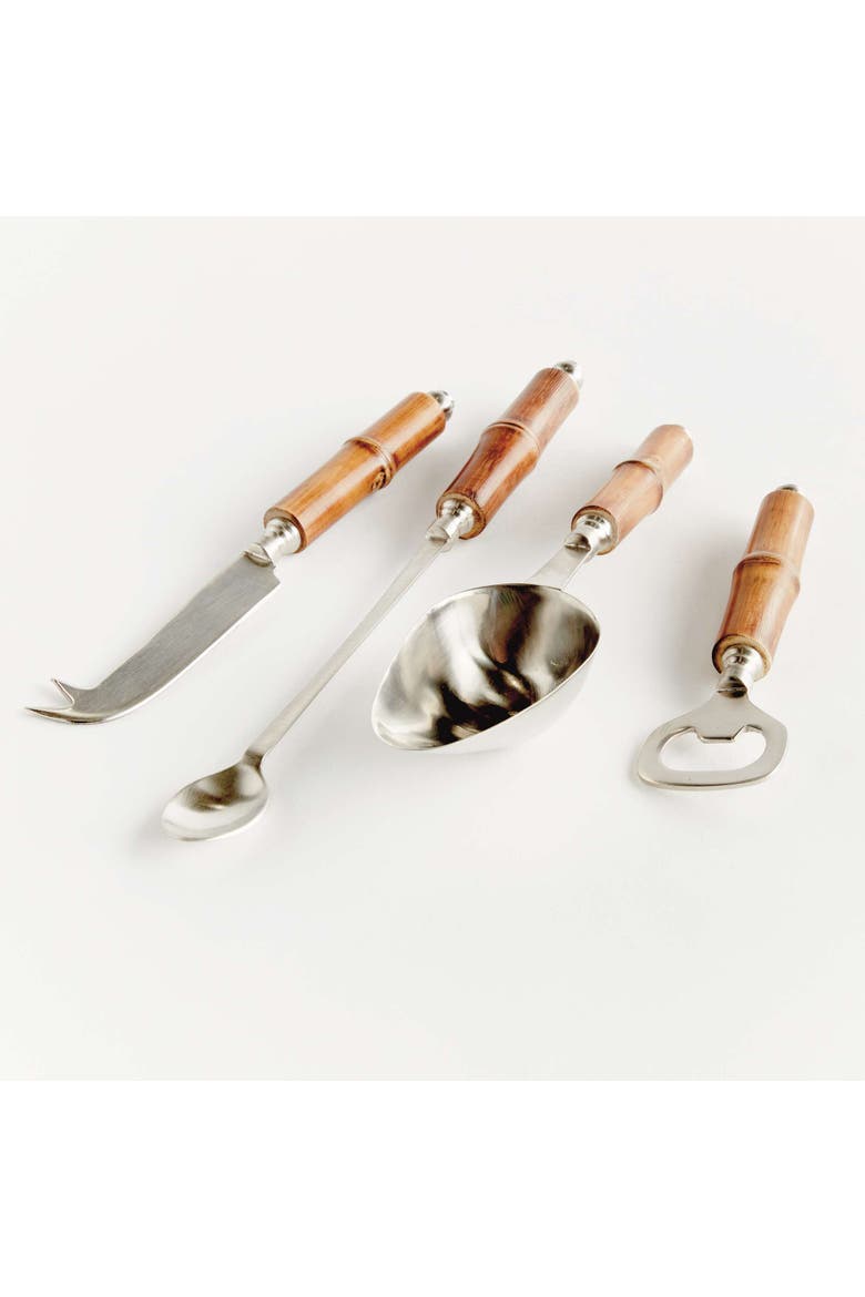 Barclay Butera Keystone Cocktail Accessories Set Of 4, Alternate, color, Brown