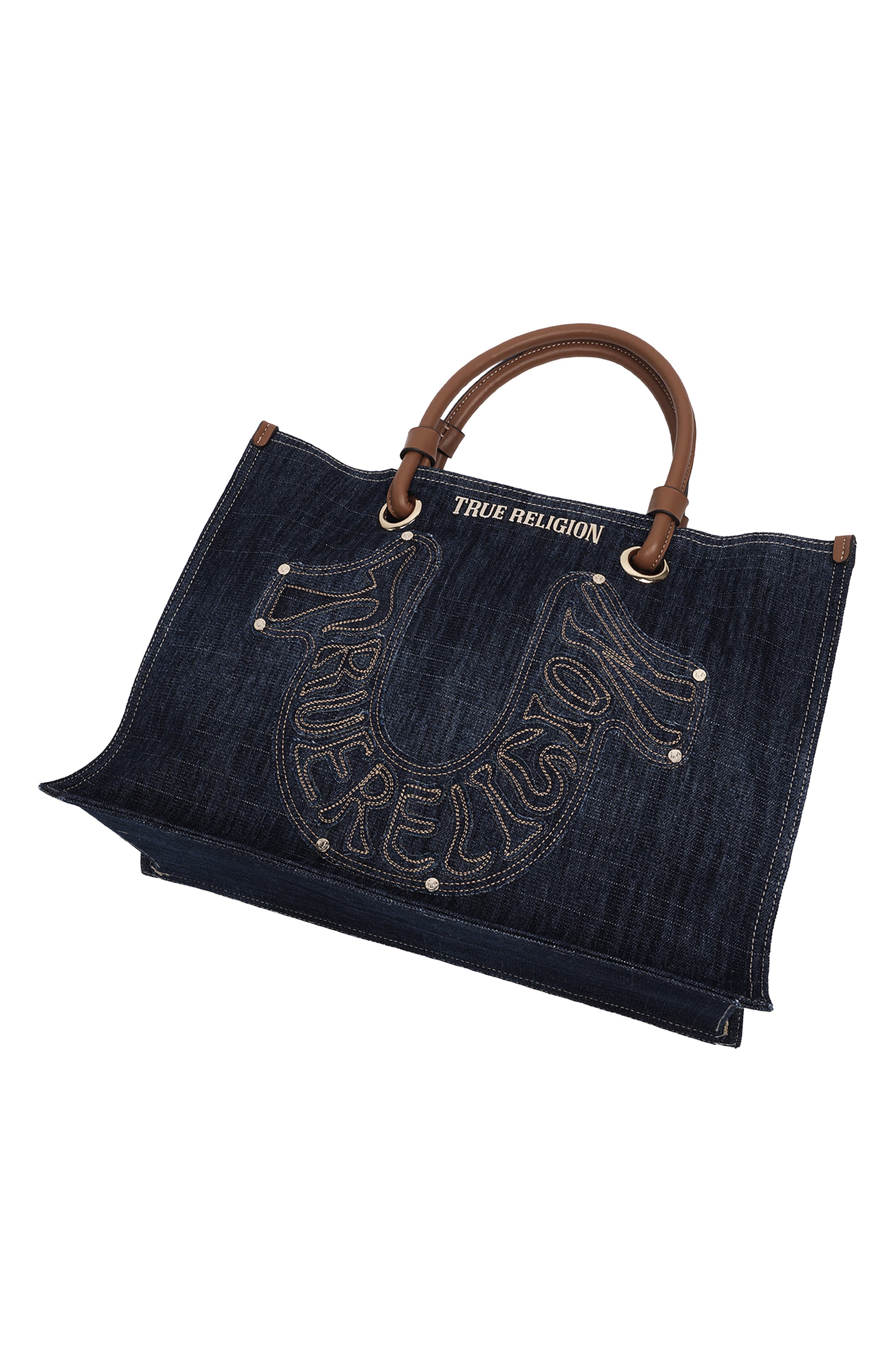True Religion Andi Embroidered Horseshoe Tote, Alternate, color, 