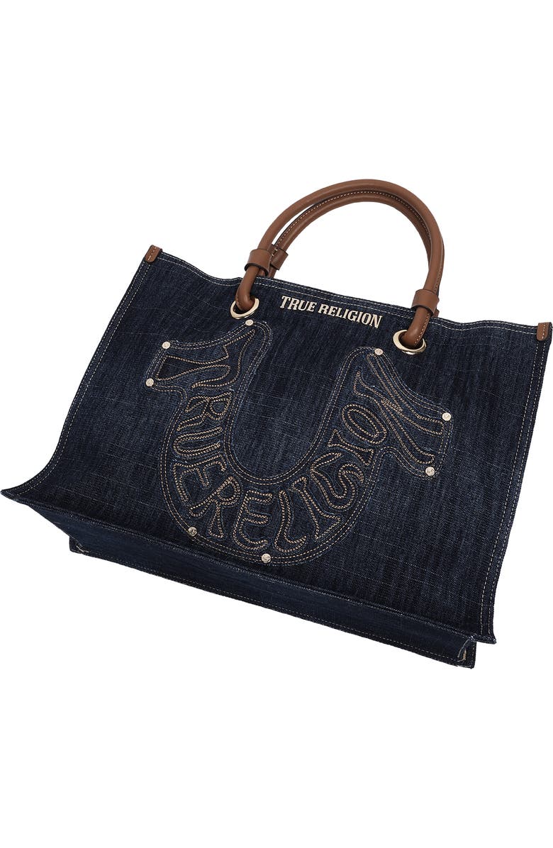 True Religion Andi Embroidered Horseshoe Tote, Alternate, color,