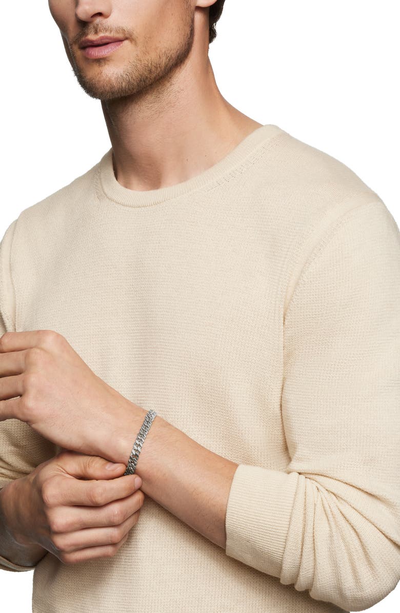 David Yurman Curb Chain Bracelet, 8mm, Alternate, color, Silver