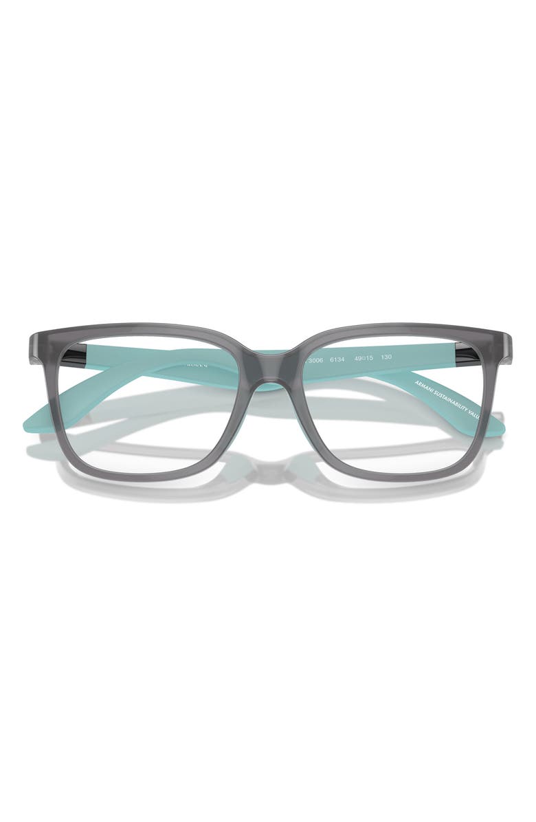 Emporio Armani Kids' 47mm Pillow Optical Glasses, Alternate, color, Opaline Black / Demo Lens