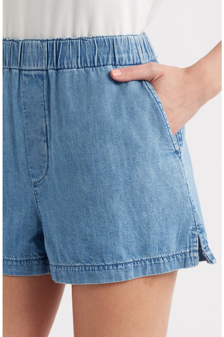 Pull-On Denim Shorts, Alternate, color, MARNIE WASH
