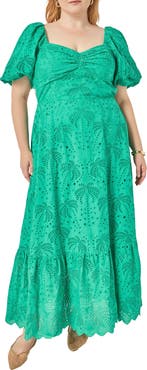 English Factory Embroidered Eyelet Resort Maxi Dress