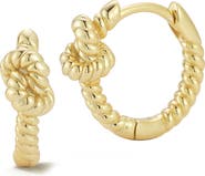 GLAZE JEWELRY Love Knot Huggie Hoop Earrings