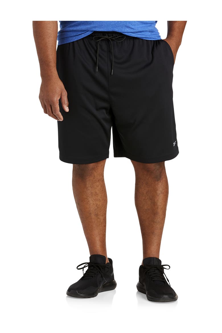 Big & Tall Performance Double-Knit Shorts, Main, color, BLACK