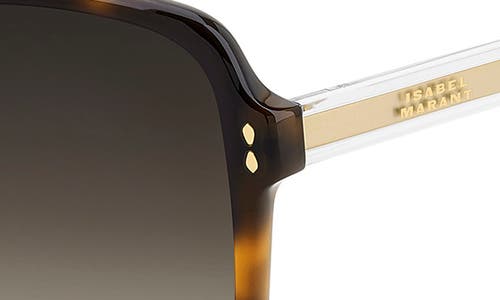 Isabel Marant 58mm Gradient Square Sunglasses In Havana/brown Sf
