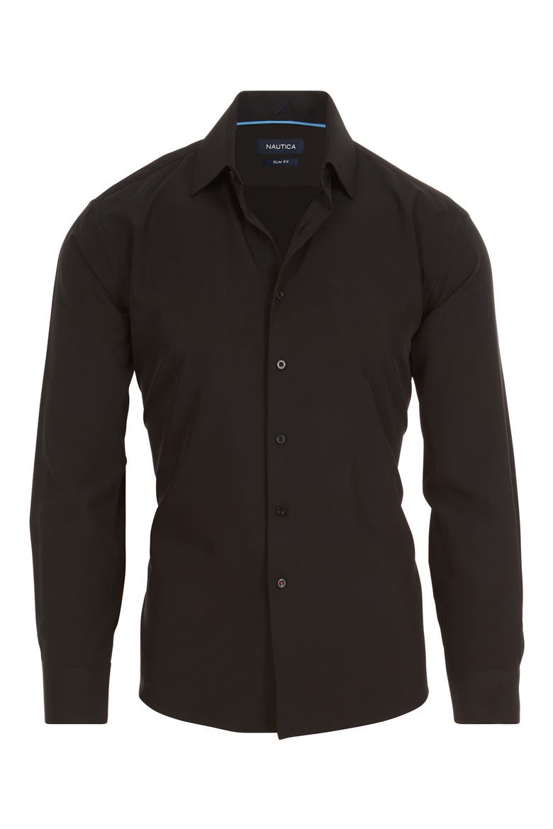 nautica mens dress shirts Nautica Men's Slim-Fit Supershirt Dress Shirt - White