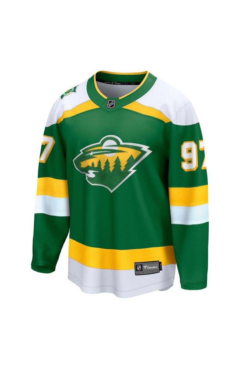 FANATICS Men's Fanatics Branded Kirill Kaprizov Green Minnesota Wild Alternate Premier Breakaway Player Jersey, Alternate, color,