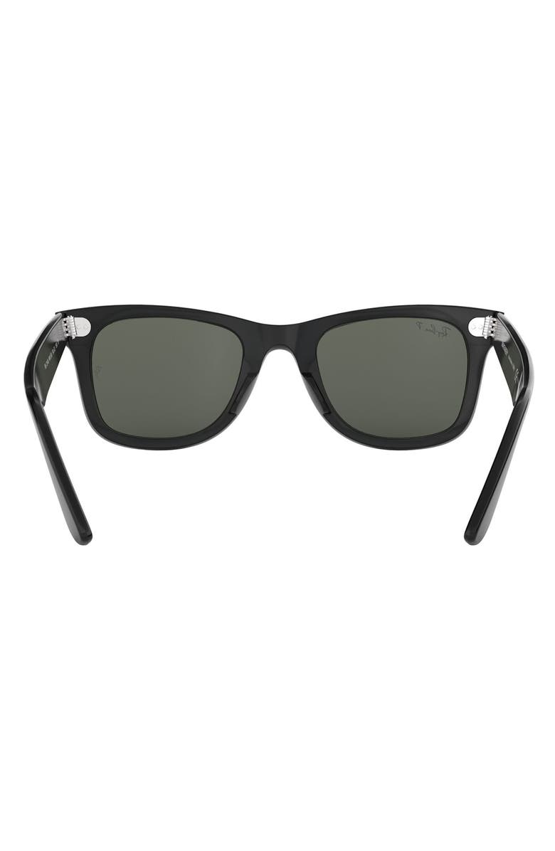 Ray-Ban 50mm Classic Wayfarer Polarized Sunglasses, Alternate, color, Black Polarized