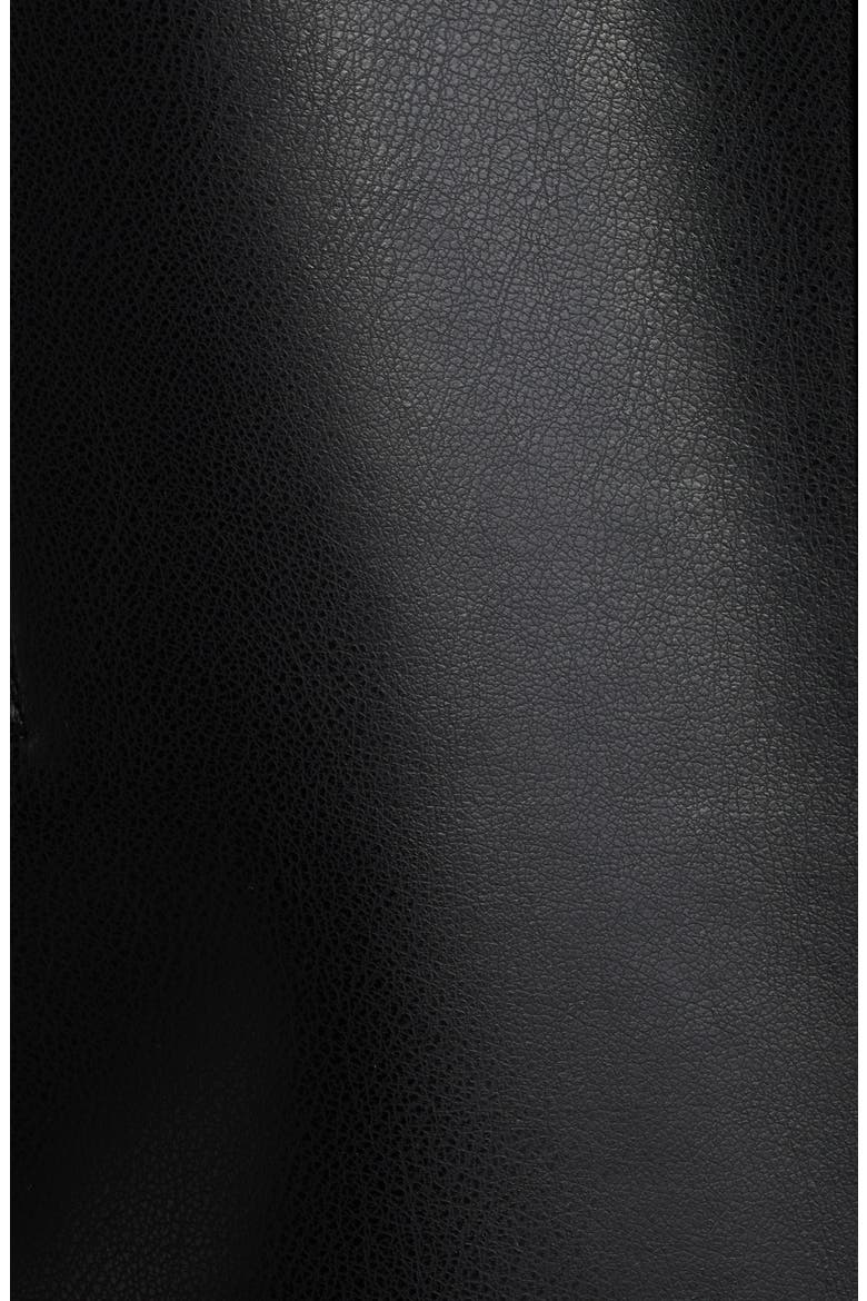 Faux Leather Moto Jacket, Alternate, color, BLACK