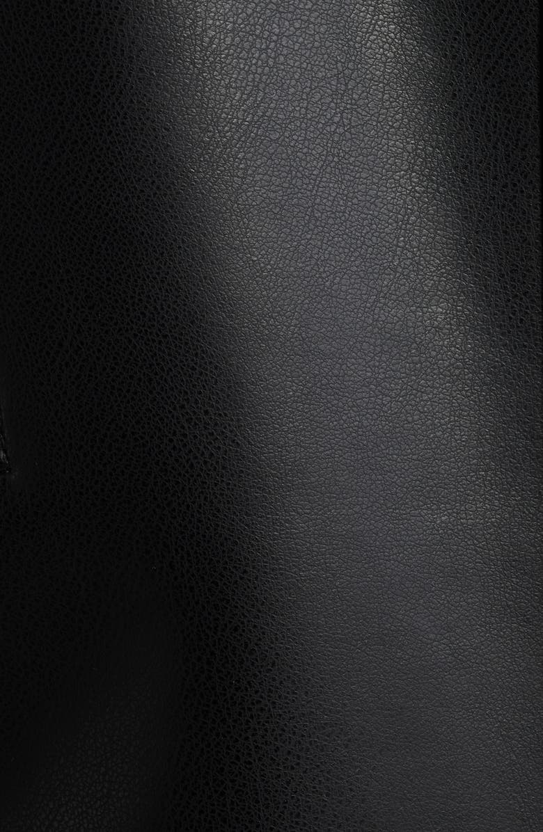 Michael Kors Faux Leather Moto Jacket, Alternate, color, Black