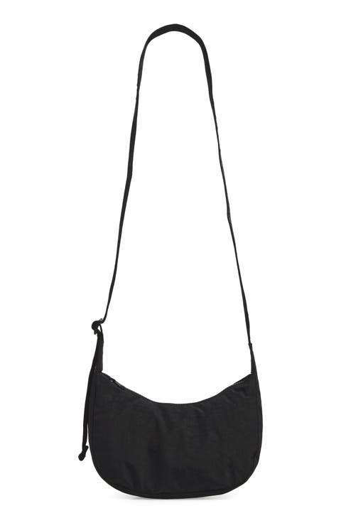 Small Recycled Nylon Crescent Crossbody Bag
