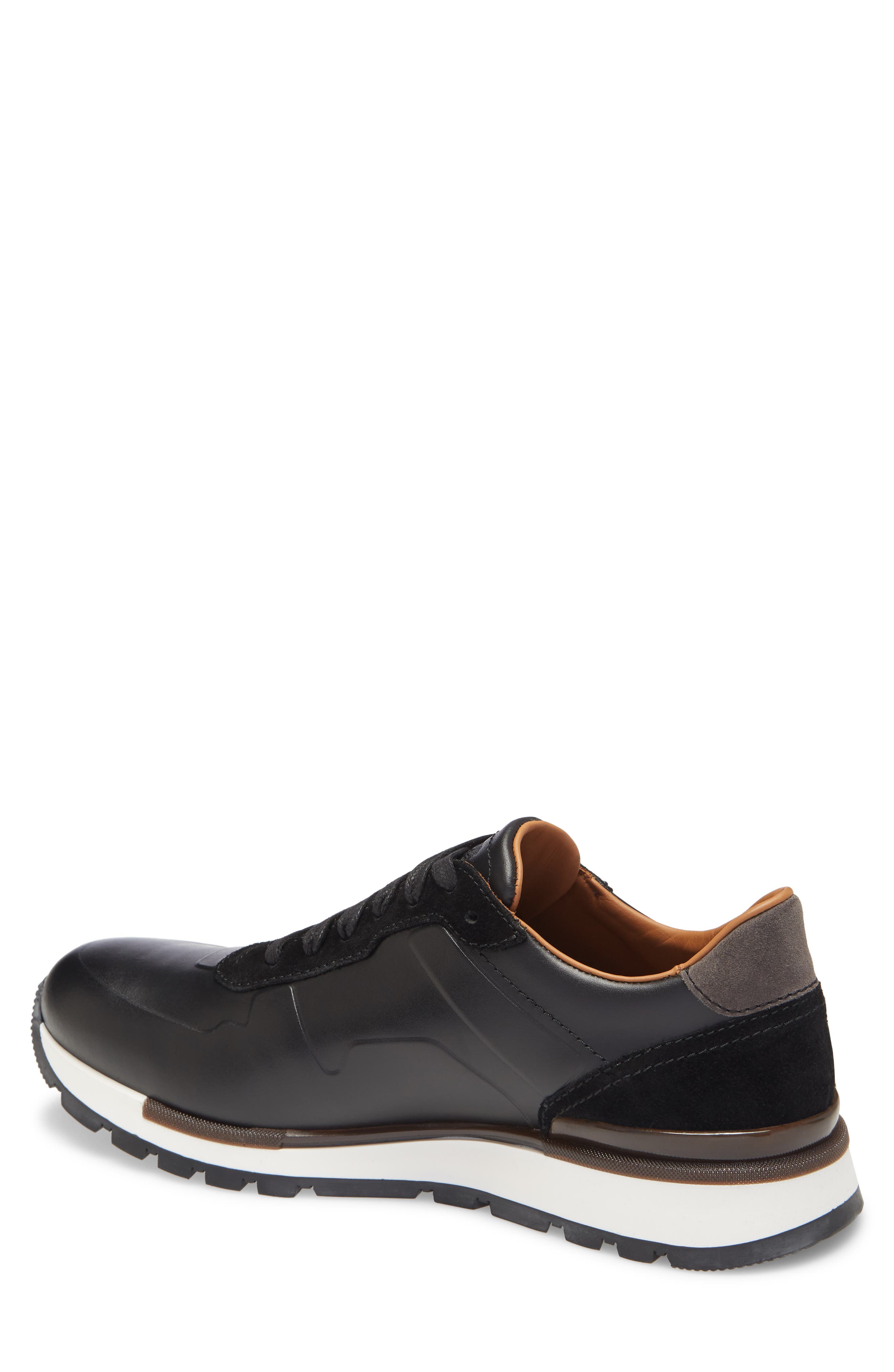 Davio Low Top Sneaker, Alternate, color, BLACK LEATHER