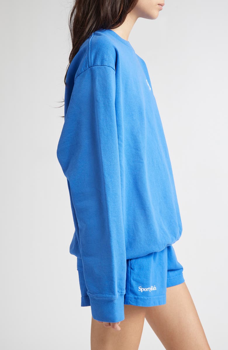 Sporty & Rich Dodgers Serif Crewneck Graphic Sweatshirt, Alternate, color, 