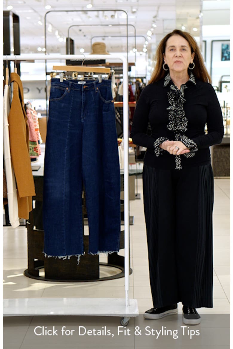 Cowboy Raw Hem Seamed High Waist Ankle Barrel Jeans video