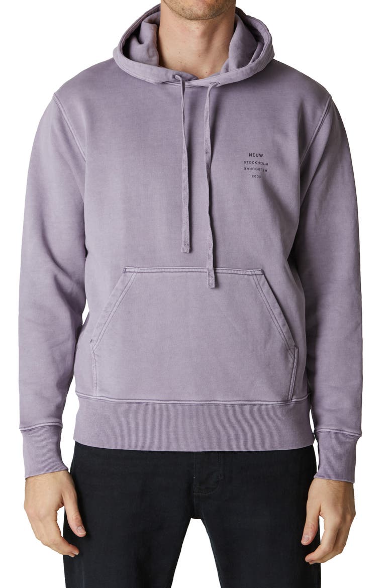 Washed Cotton Hoodie, Main, color, PURPLE
