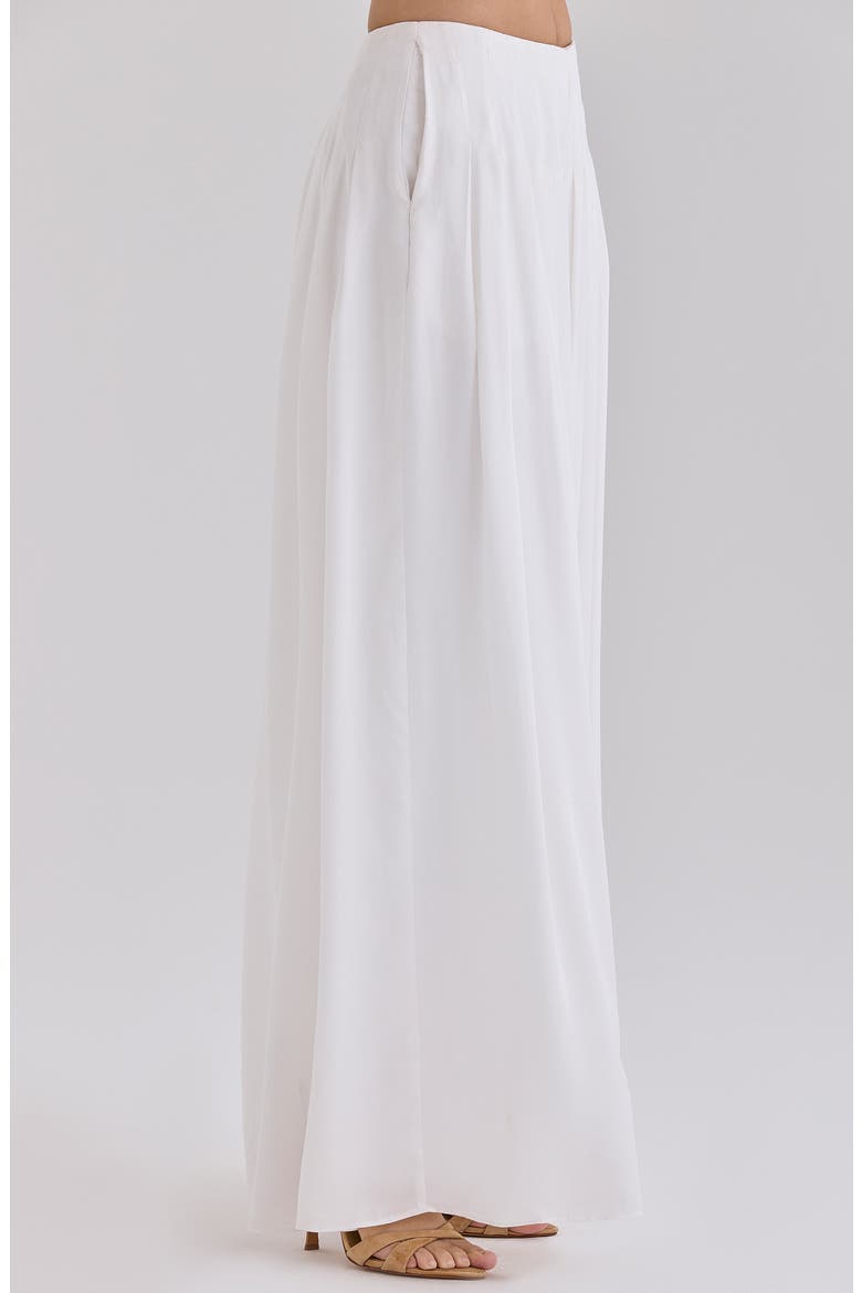 Alina Pleated Wide Leg Pants, Alternate, color, WHITE
