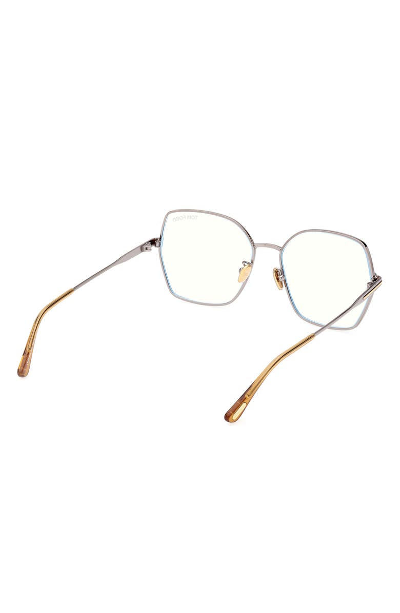 TOM FORD 56mm Butterfly Blue Light Blocking Glasses, Alternate, color, 