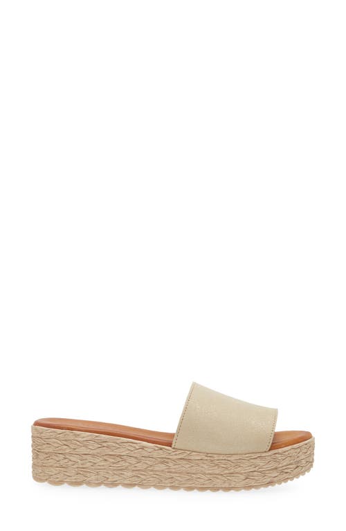 Cordani Bizzy Espadrille Platform Wedge Slide Sandal In Brown