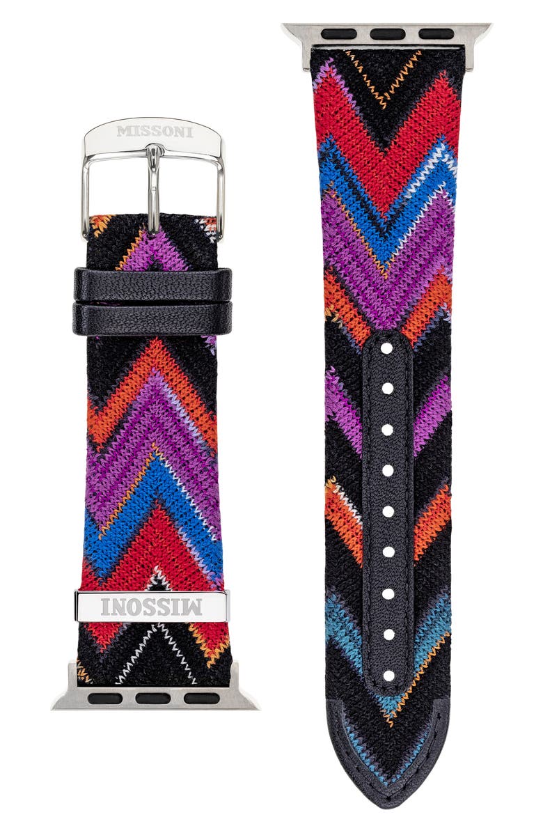Missoni Multicolor Authentic Zigzag Textile Apple Watch<sup>®</sup> Watchband, 22mm/24mm, Main, color,