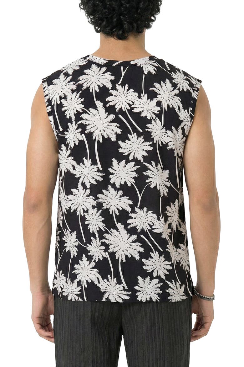 Eden Top, Alternate, color, Black White Palm