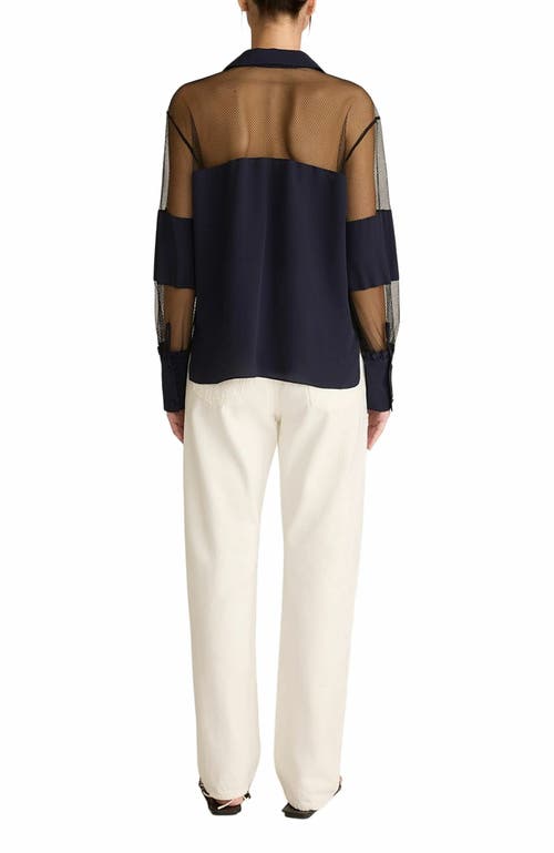 Rebecca Taylor Crepe De Chine And Lace Popover Blouse
