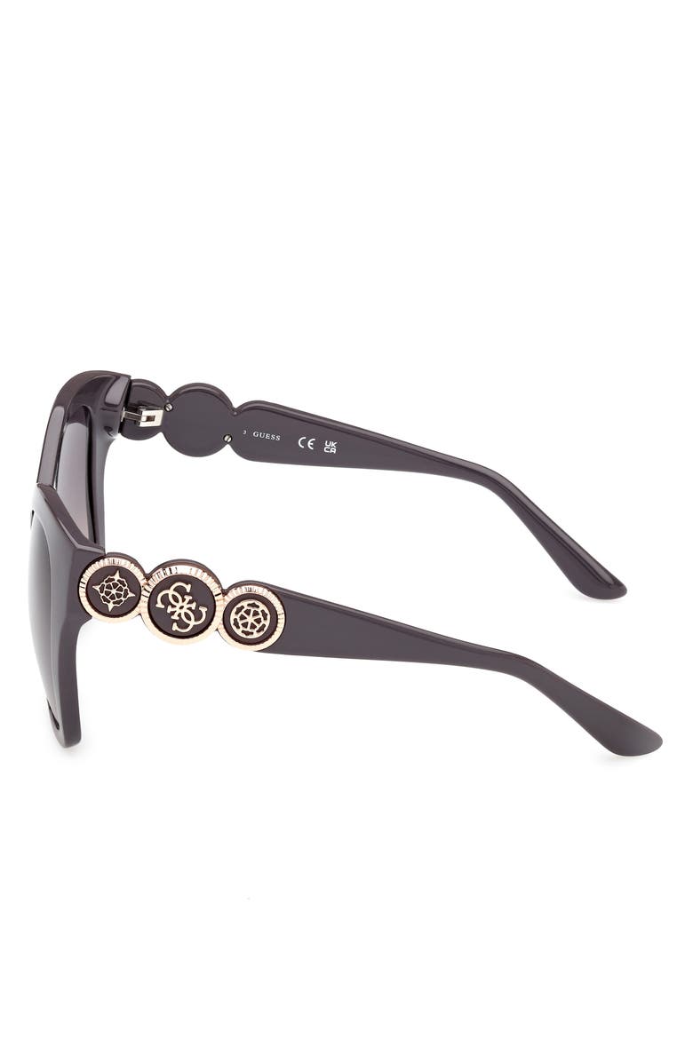 GUESS Butterfly Sunglasses, Alternate, color, Grey/ Gradient Smoke