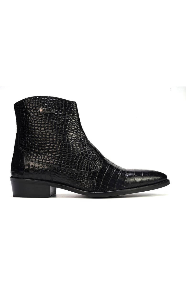 CARLOS SANTANA Zappa Cowboy Boot, Main, color, Black Croco