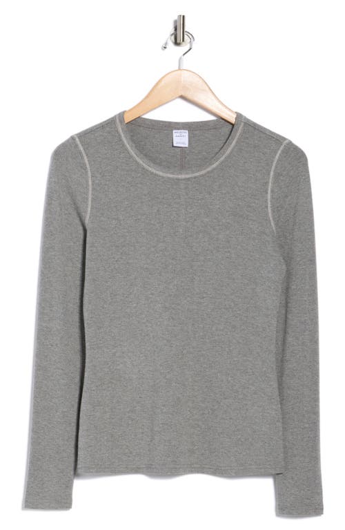 Melrose And Market Exposed Seam Long Sleeve T-shirt In Gray