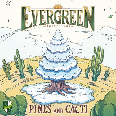 Evergreen Pines & Cacti Expansion for Tree Growing Abstract Strategy Board Game