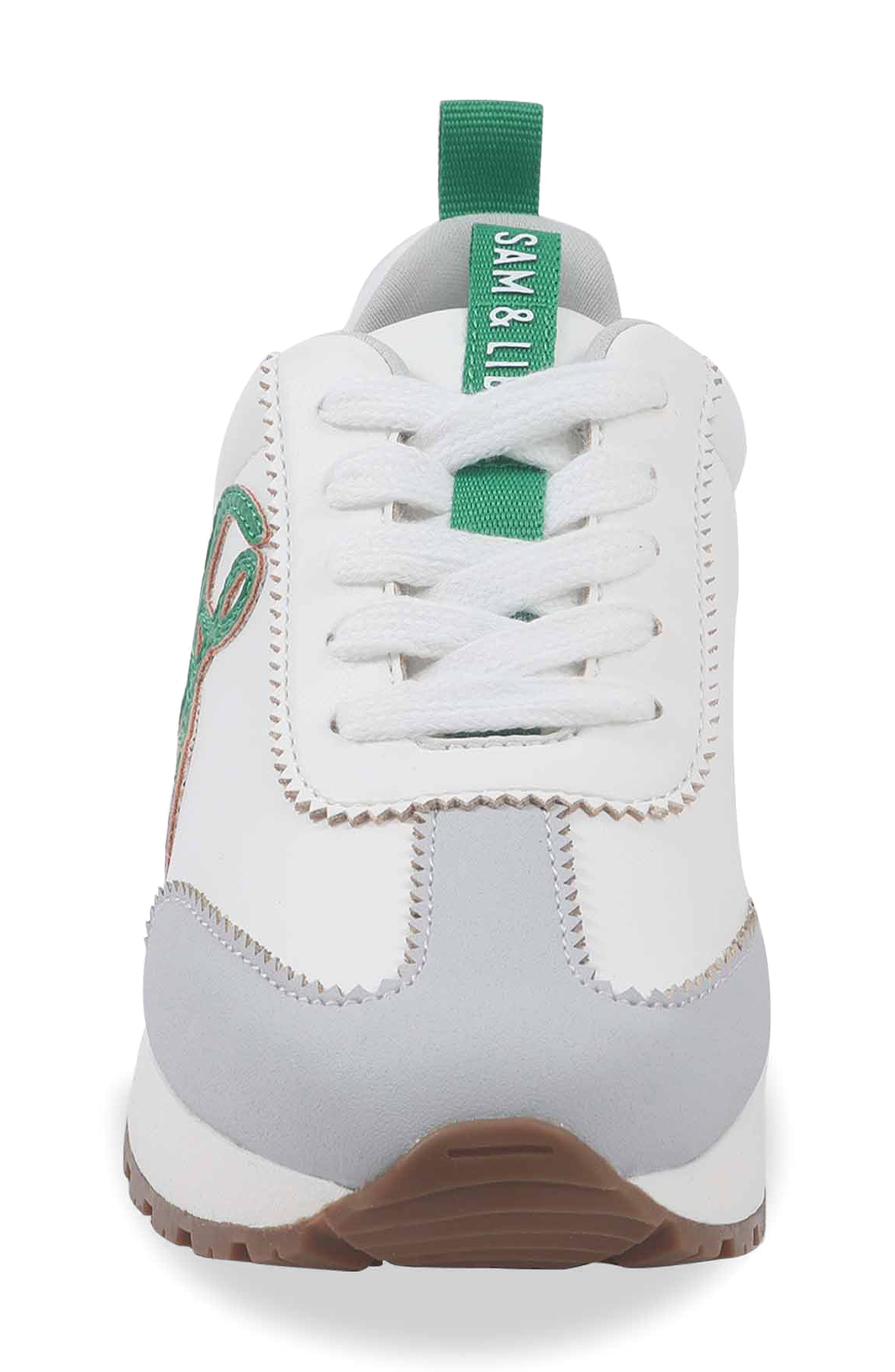 SAM & LIBBY Kids' Rosa Randal Sneaker, Alternate, color, White/ Green