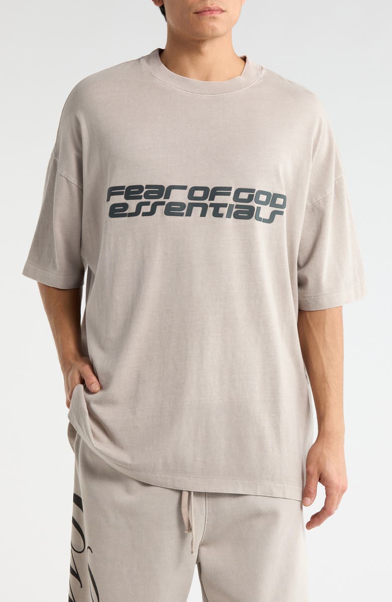 Fear of God Essentials '90s Logo Graphic T-Shirt, Main, color, Smoke Grey