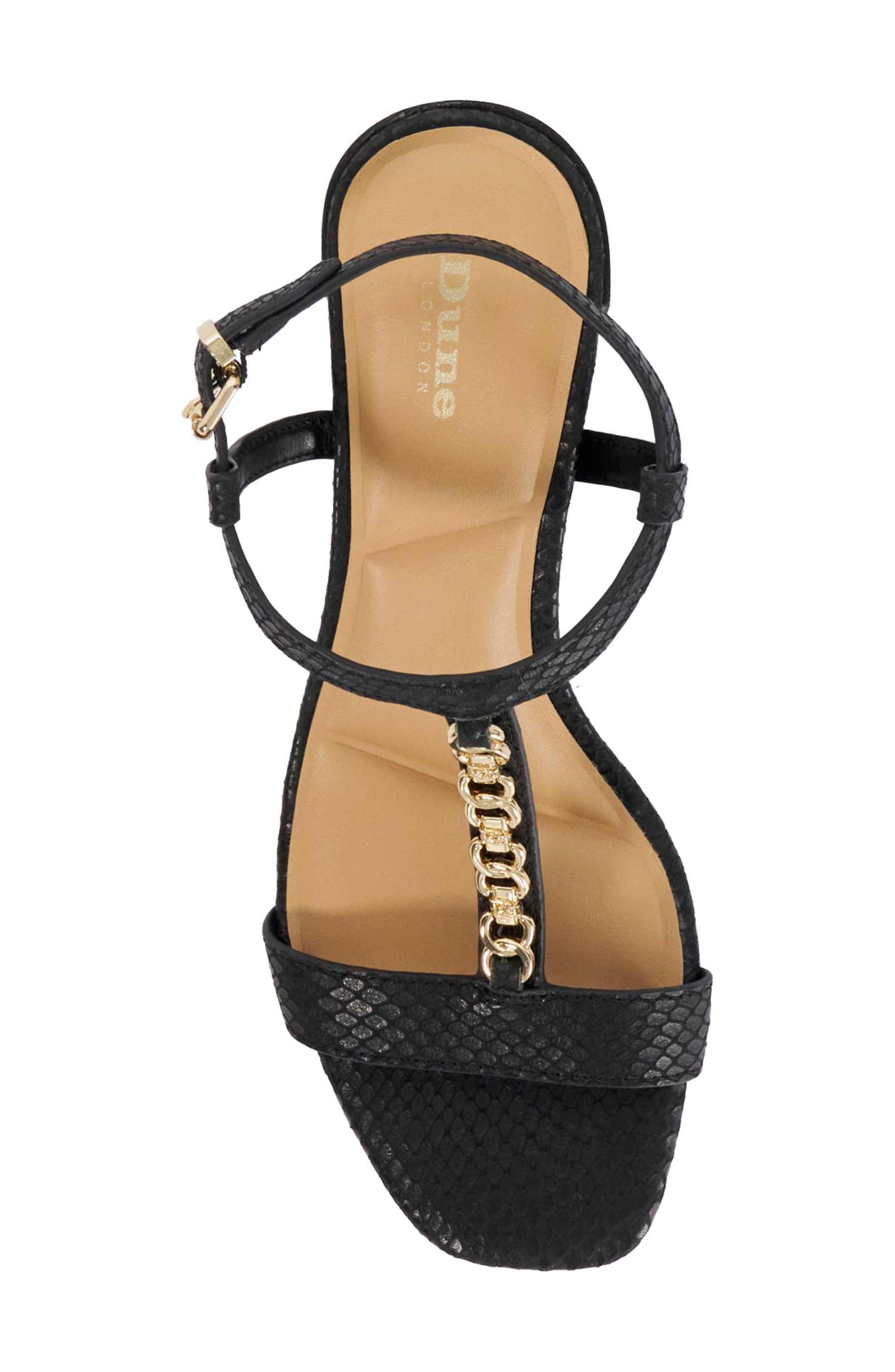 Dune London Josina Ankle Strap Sandal, Alternate, color, Black