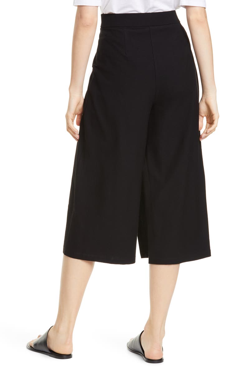 Eileen Fisher Faux Wrap Wide-Leg Crop Pants, Alternate, color,