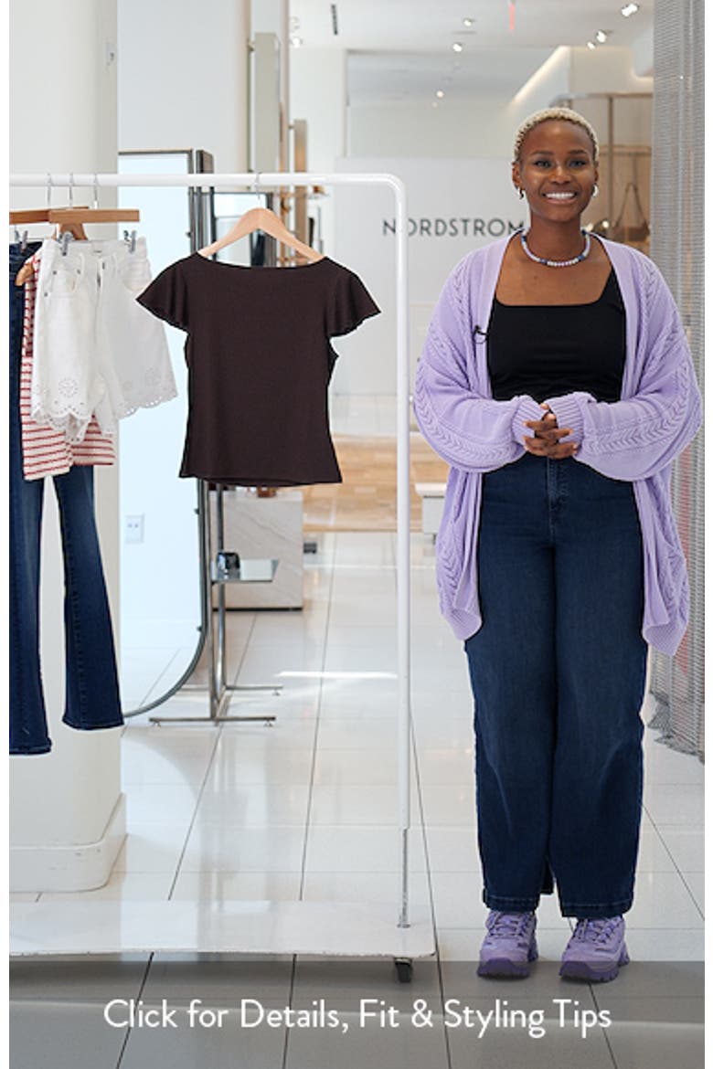 Jensen Flutter Sleeve Boat Neck Top video
