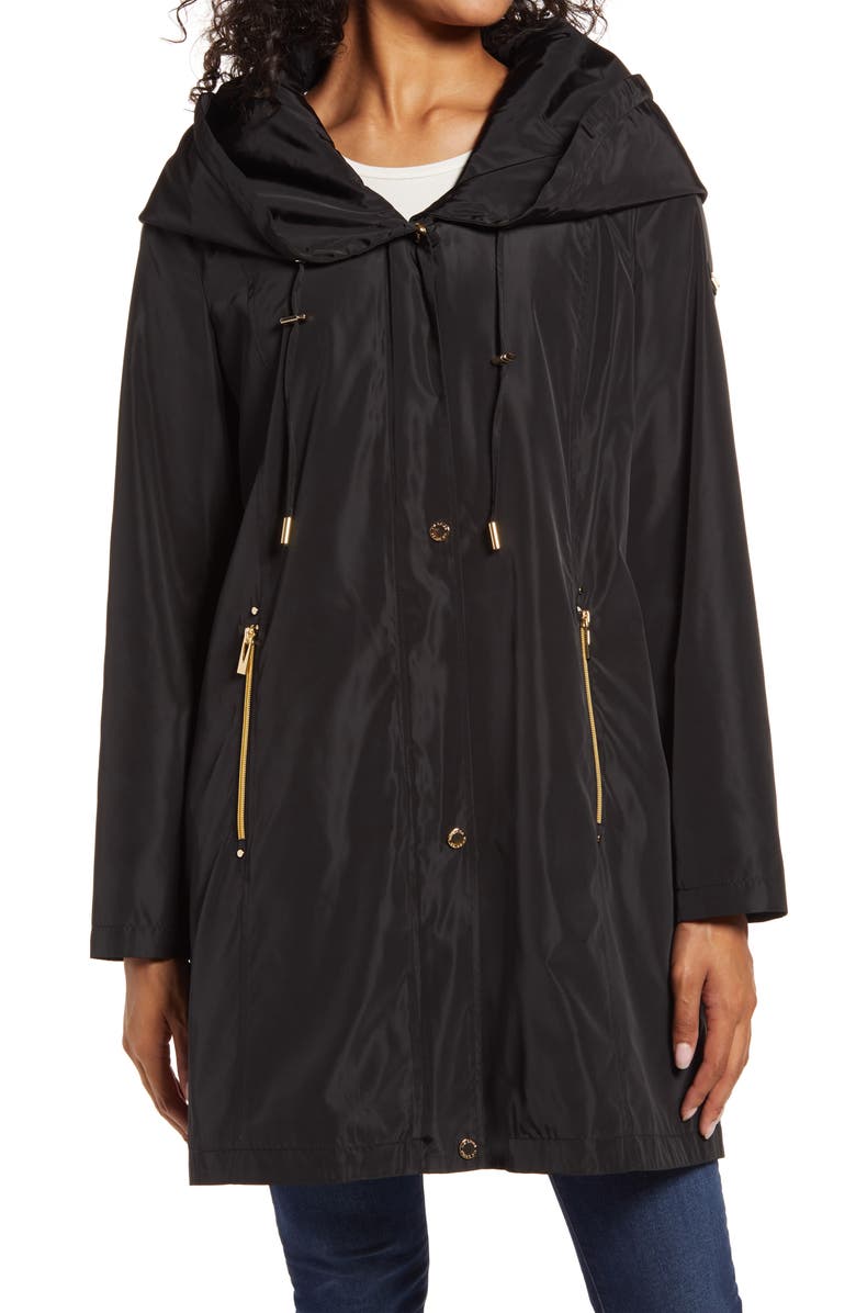 Via Spiga Packable Hooded Raincoat, Alternate, color, 