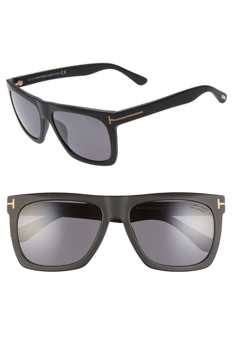 TOM FORD Morgan 57mm Polarized Sunglasses, Alternate, color,