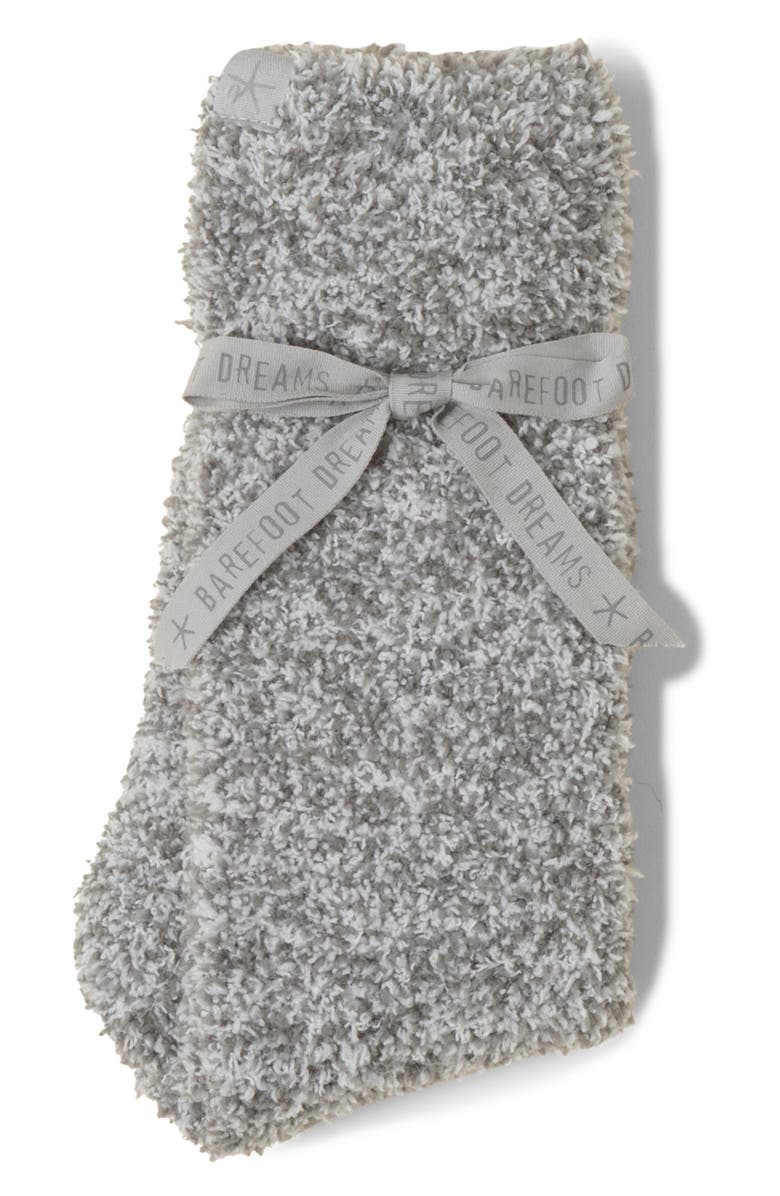 Barefoot Dreams<sup>®</sup> CozyChic<sup>™</sup> Heathered Socks, Alternate, color, Moonbeam/ White