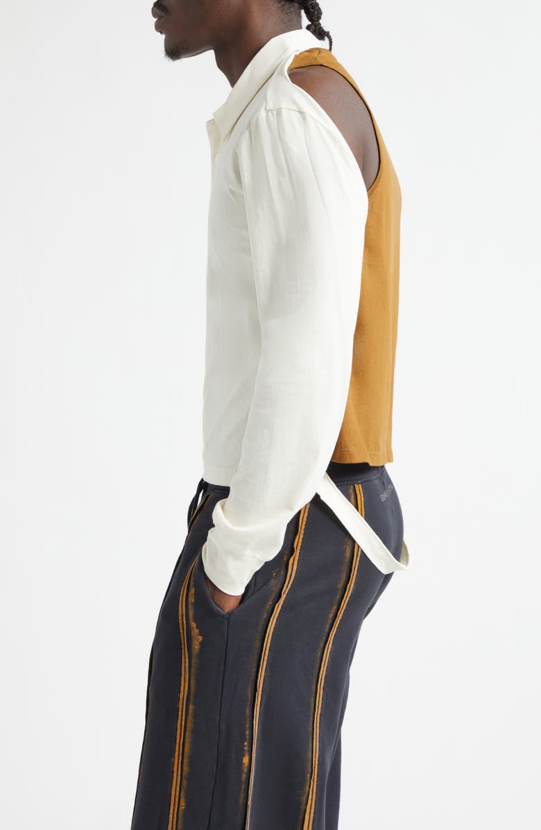 Eckhaus Latta Hugging Long Sleeve Polo, Alternate, color, 