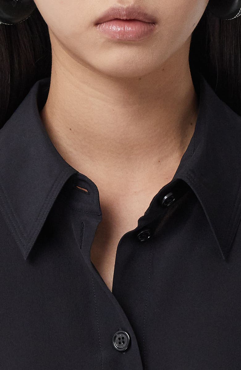 Burberry Carlota Mermaid Button-Up Silk Blouse, Alternate, color,