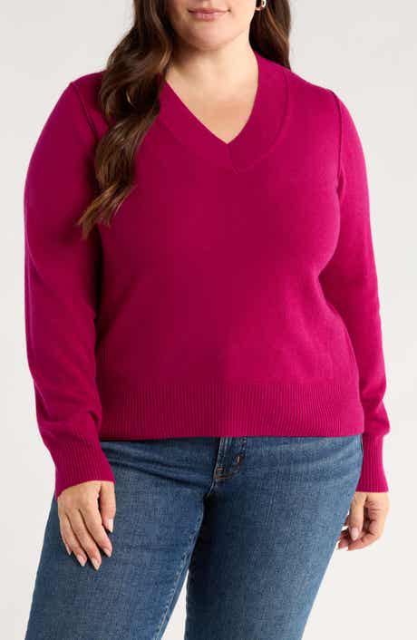 Caslon® V-Neck Wool & Cashmere Sweater