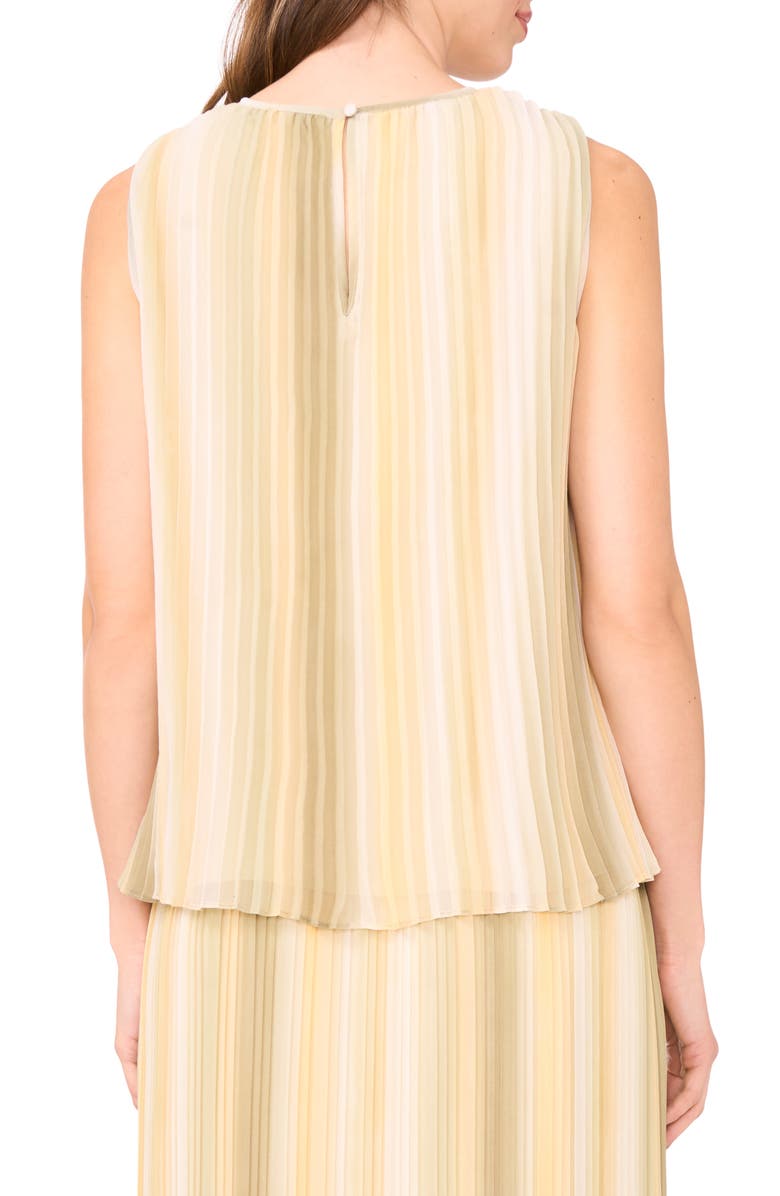 Halogen<sup>®</sup> Pleated Sleeveless Shell Top, Alternate, color, Soft Sage/ Beige Multi